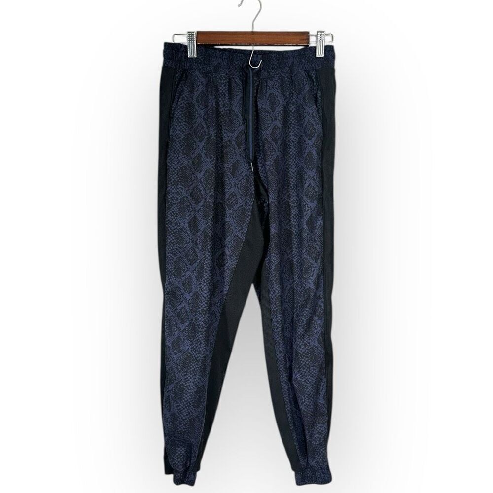 Athleta Women’s Size 2 Blue Black Brooklyn Jogger Stretch Pockets Athleisure
